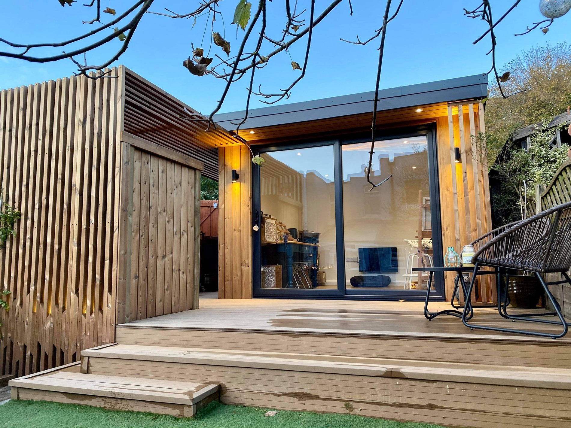 Bespoke pergola and vertical bike storage